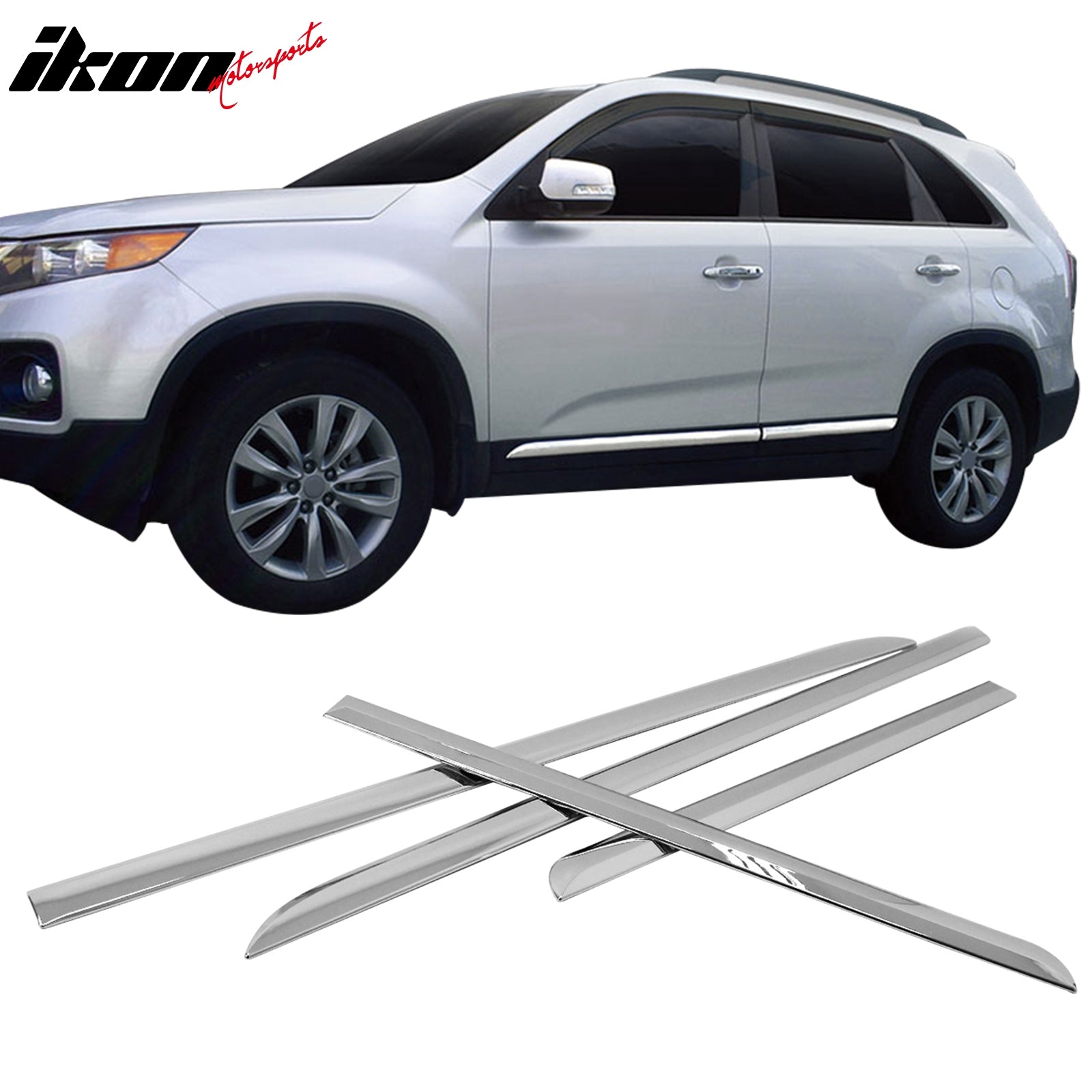 IKON MOTORSPORTS, Lower Door Molding Compatible With 2011-2013 Kia ...