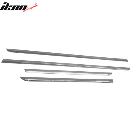 IKON MOTORSPORTS, Lower Door Molding Kit Compatible With 2006-2012 Ford Fusion 2007-2012 Lincoln MKZ 2006-2011 Mercury Milan, Mirror Finish Stainless Steel Side Door Line Sill Garnish Molding Trim 4PC
