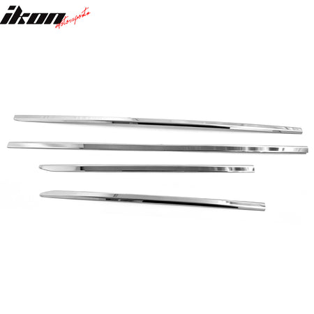 Fits 09-21 Dodge Ram 1500 2500 3500 Quad Cab Window Belt Molding Trim 4PCS Set