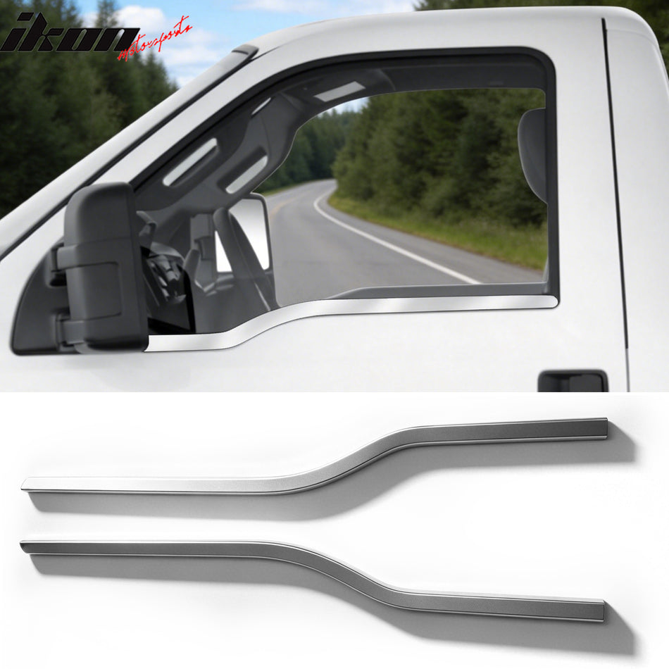 1999-2016 Ford F-250 F-350 F-450 Super Duty Stardard Cab Window Belt Molding Trim 2PCS