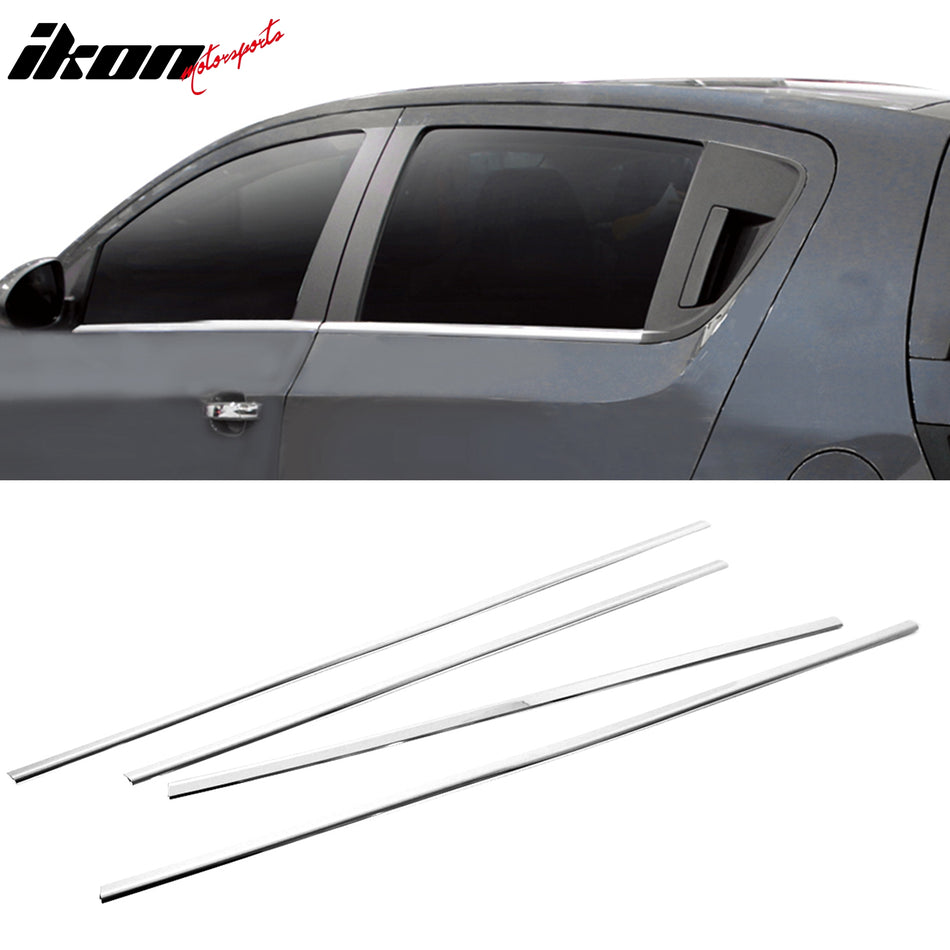 2012-2013 Chevy Sonic Hatchback 4PC Window Molding Trim Sill Seal Belt