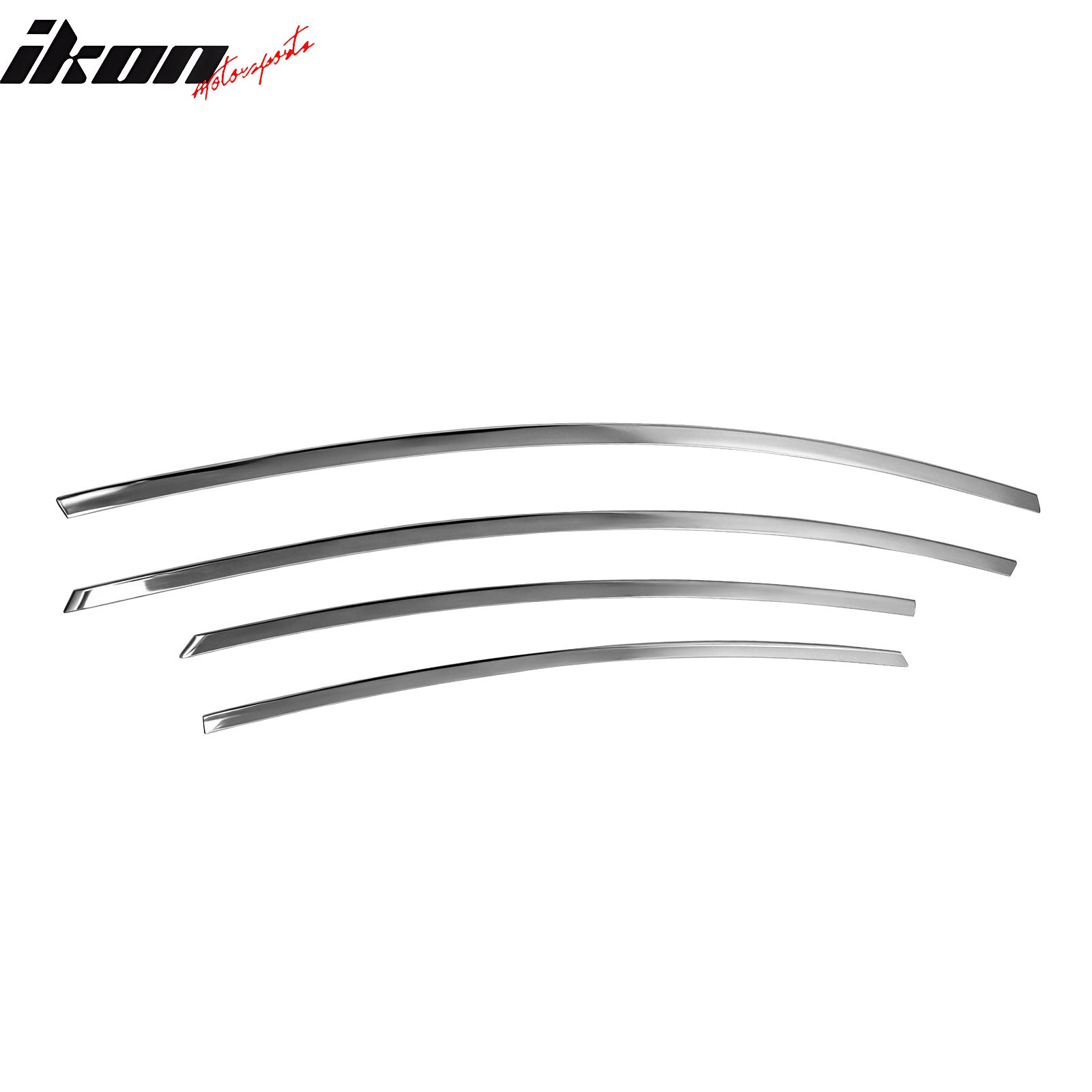 Fits 11-13 Hyundai Sonata 4PCS RH LH Exterior Window Top Molding Trim ABS Chrome