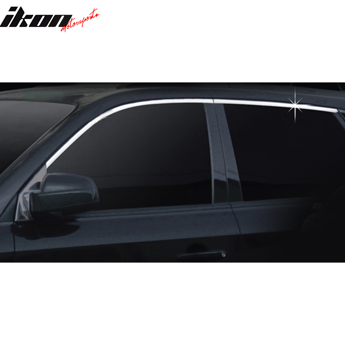 Fits 05-09 Hyundai Tucson Window Visors Vent Rain Sun Guards Deflectors Chrome