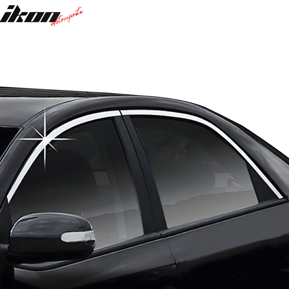 2010-2013 Kia Forte Sedan 4-Door Chrome 4PCS Window Top Molding ABS