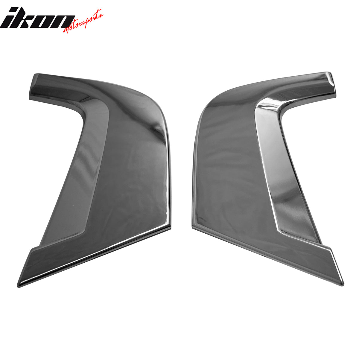 IKON MOTORSPORTS, C Pillar Molding Compatible With 2012-2015 Honda Civic, Chrome ABS Window Sill C Pillar Molding Trim Garnish 2PCS
