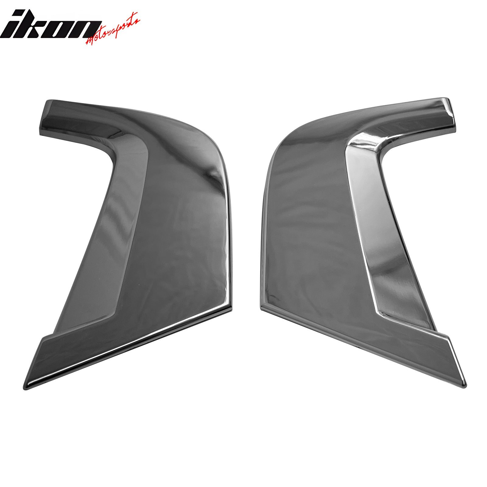 IKON MOTORSPORTS, C Pillar Molding Compatible With 2012-2015 Honda Civic, Chrome ABS Window Sill C Pillar Molding Trim Garnish 2PCS