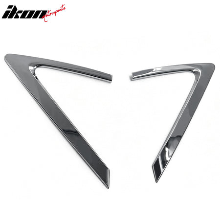 IKON MOTORSPORTS, C Pillar Molding Compatible With 2012-2015 Hyundai Accent Sedan 4-Door, Chrome ABS Window Sill C Pillar Molding Trim Garnish 2PCS