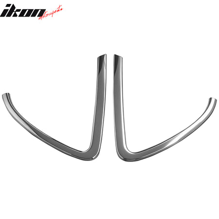 IKON MOTORSPORTS, C-Pillar Molding Compatible With 2012-2017 Hyundai Accent Hatchback 5-Door, 2PCS Window Sill C Pillar Molding Trim Garnish ABS Chrome