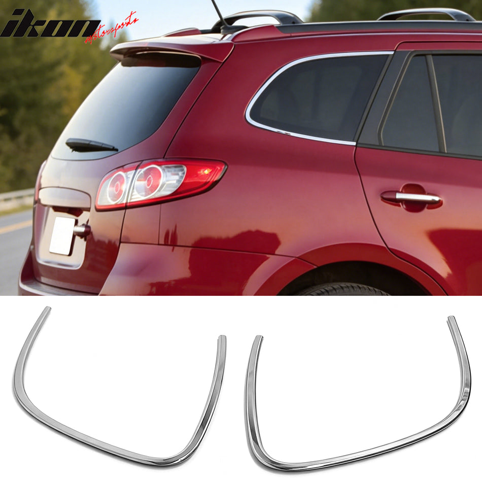 2007-2012 Hyundai Santa-Fe Chrome 2PCS Window C Pillar Molding Trims ABS