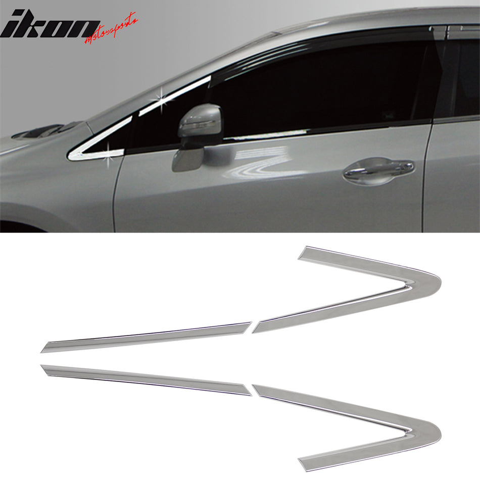 2012-2015 Honda Civic Chrome 2PCS Window A Pillar Molding Trims ABS