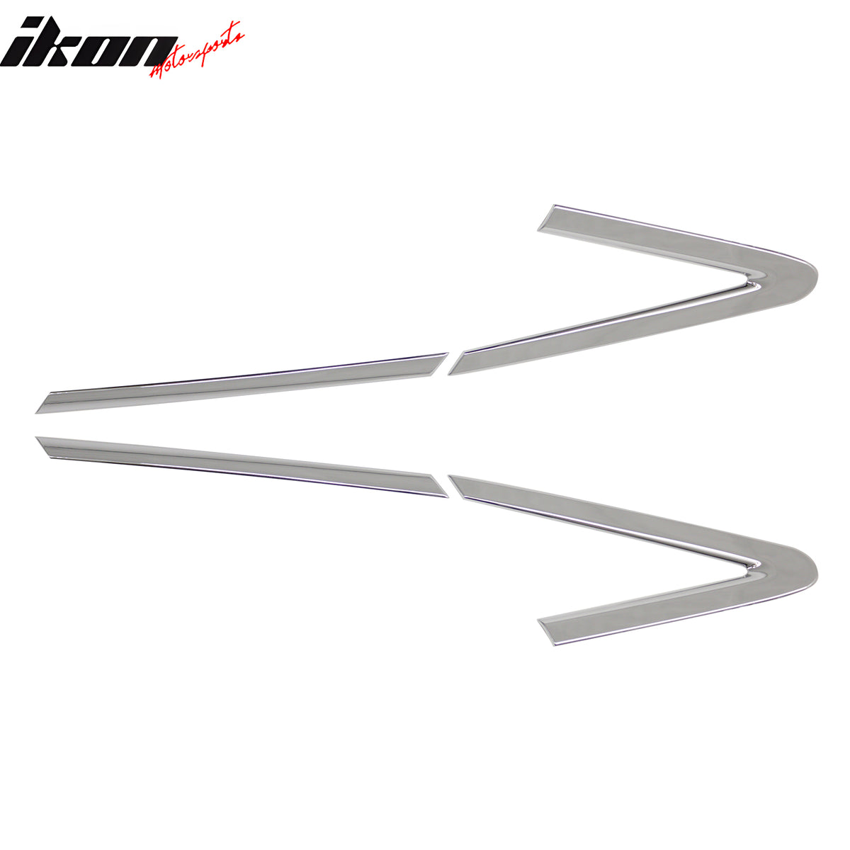 IKON MOTORSPORTS, A Pillar Molding Compatible With 2012-2015 Honda Civic, Chrome ABS Window Sill A Pillar Molding Trim Garnish 2PCS