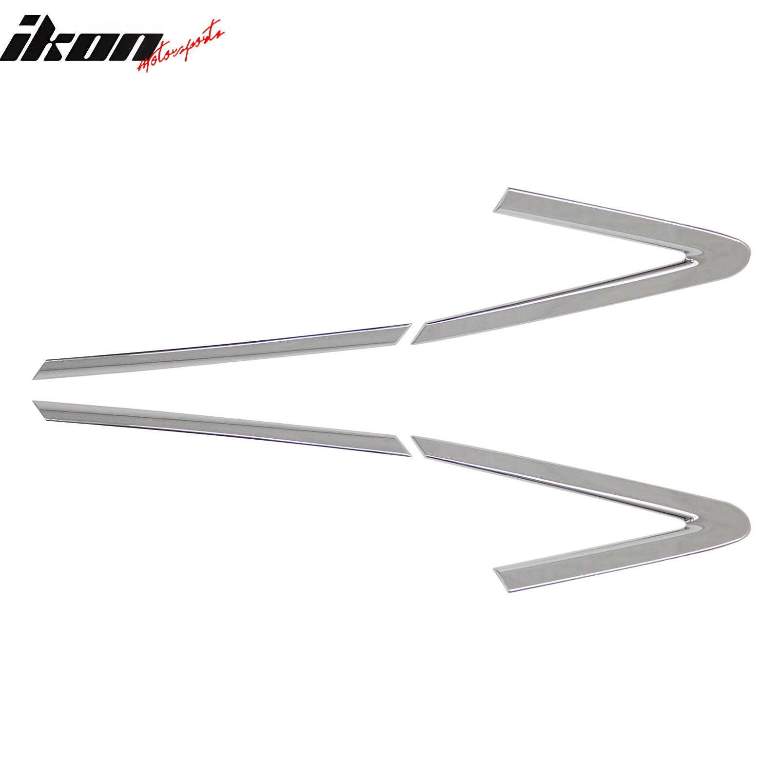 IKON MOTORSPORTS, A Pillar Molding Compatible With 2012-2015 Honda Civic, Chrome ABS Window Sill A Pillar Molding Trim Garnish 2PCS