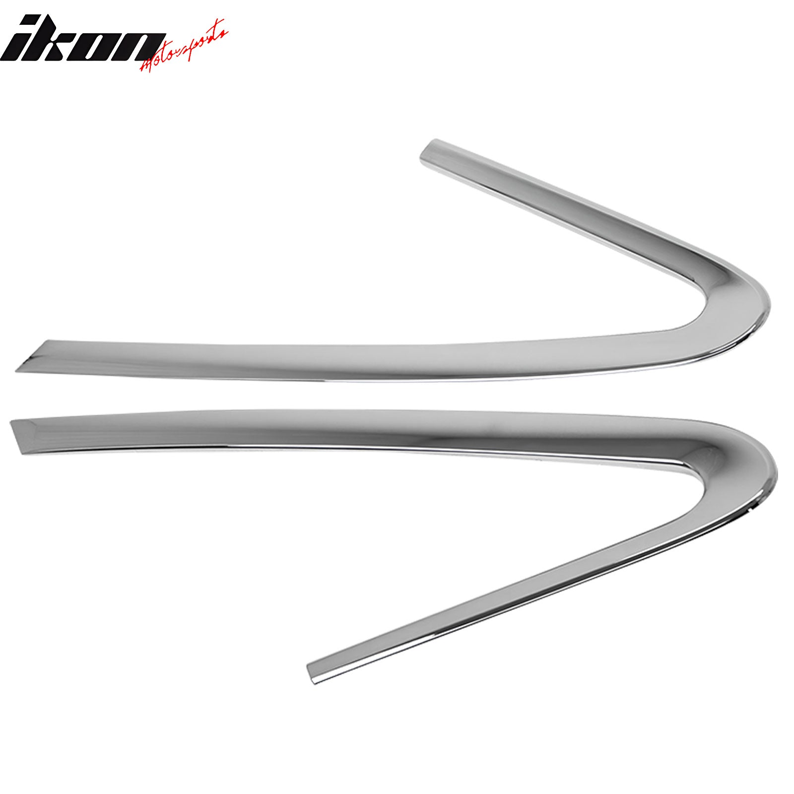 IKON MOTORSPORTS, A-Pillar Molding Compatible With 2012-2015 Kia Rio 4-Door 5-Door, 2PCS Window Sill A Pillar Molding Trim Garnish ABS Chrome