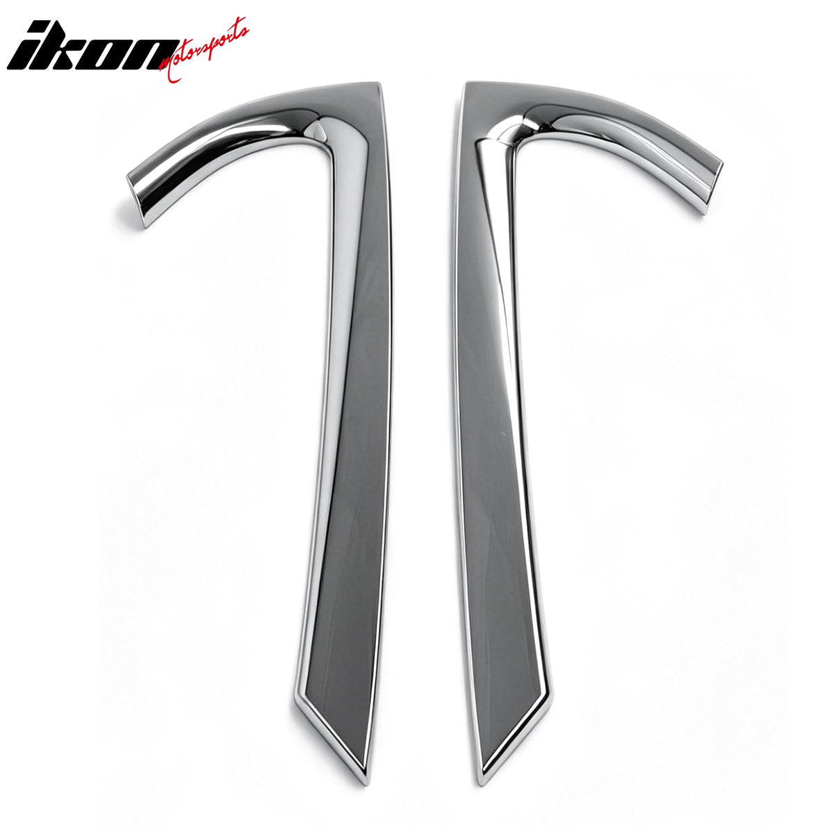 IKON MOTORSPORTS, A Pillar Molding Compatible With 2007-2012 Kia Rondo, Chrome Window Sill A Pillar Molding Trim Garnish 2PCS