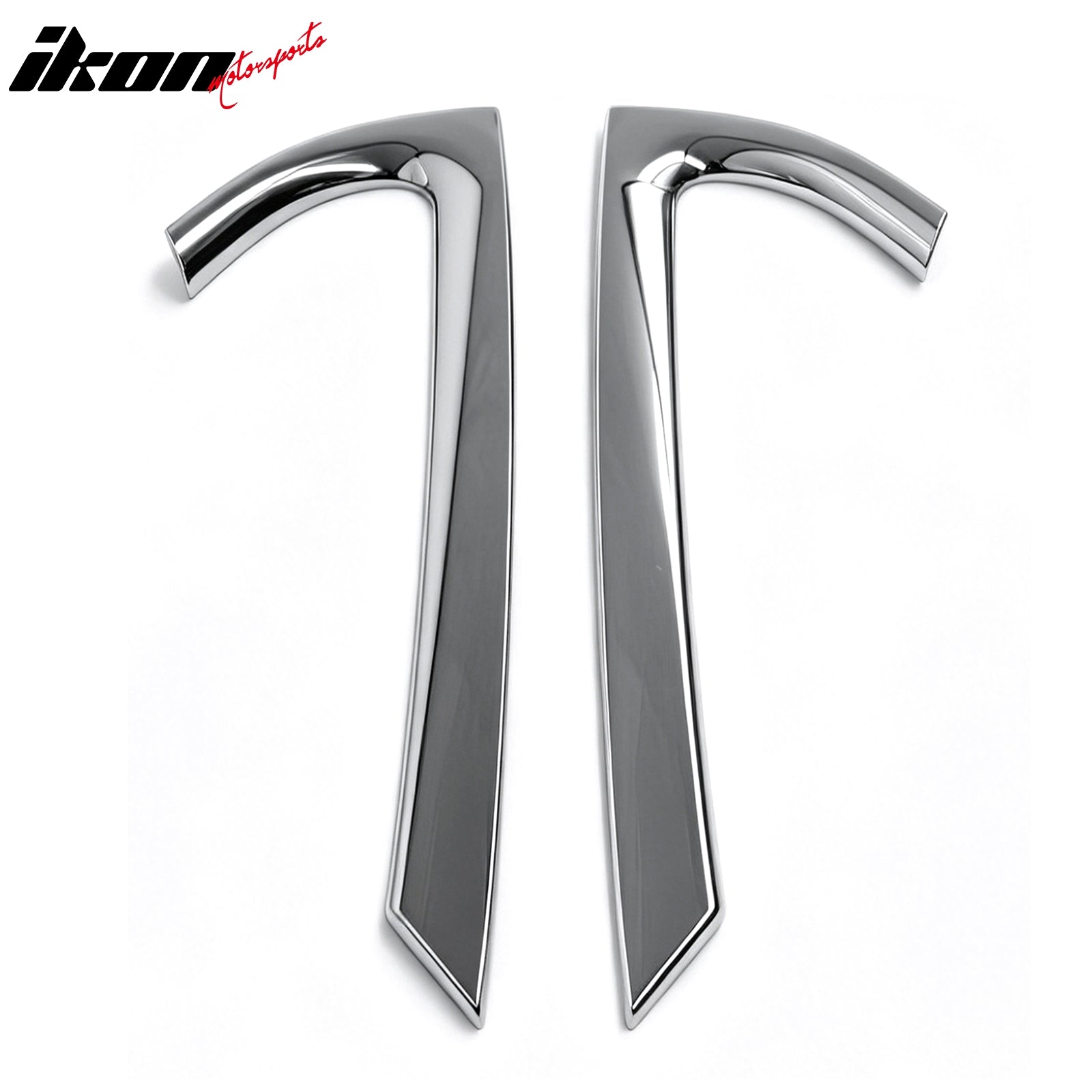 IKON MOTORSPORTS, A Pillar Molding Compatible With 2007-2012 Kia Rondo, Chrome Window Sill A Pillar Molding Trim Garnish 2PCS