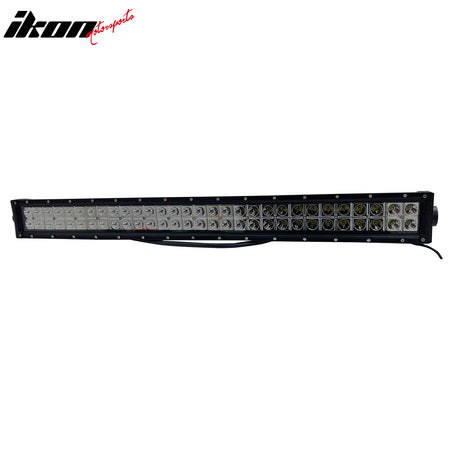 IKON MOTORSPORTS LED Light Bar, Compatible with Universal, Aluminum Black 31" 180W 60 LED Light Bar Truck SUV ATV Jeep Offroad Driving (30 Degree Flood, 2 Rows, S1 Side Mount Rivets)