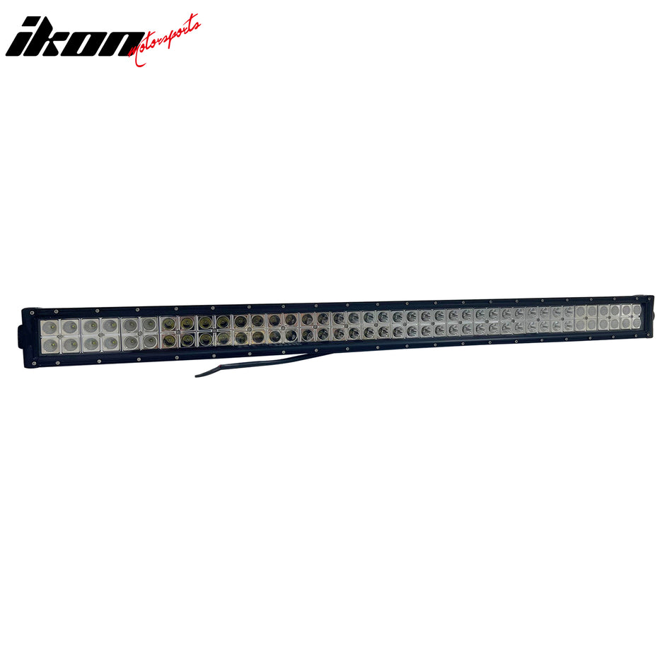 IKON MOTORSPORTS LED Light Bar, Compatible with Universal, Aluminum Black 41" 240W 80 LED Light Bar Truck SUV ATV Jeep Offroad Driving (30 Flood Center+60 Flood Outer, 2 Rows, S1 Rivets)