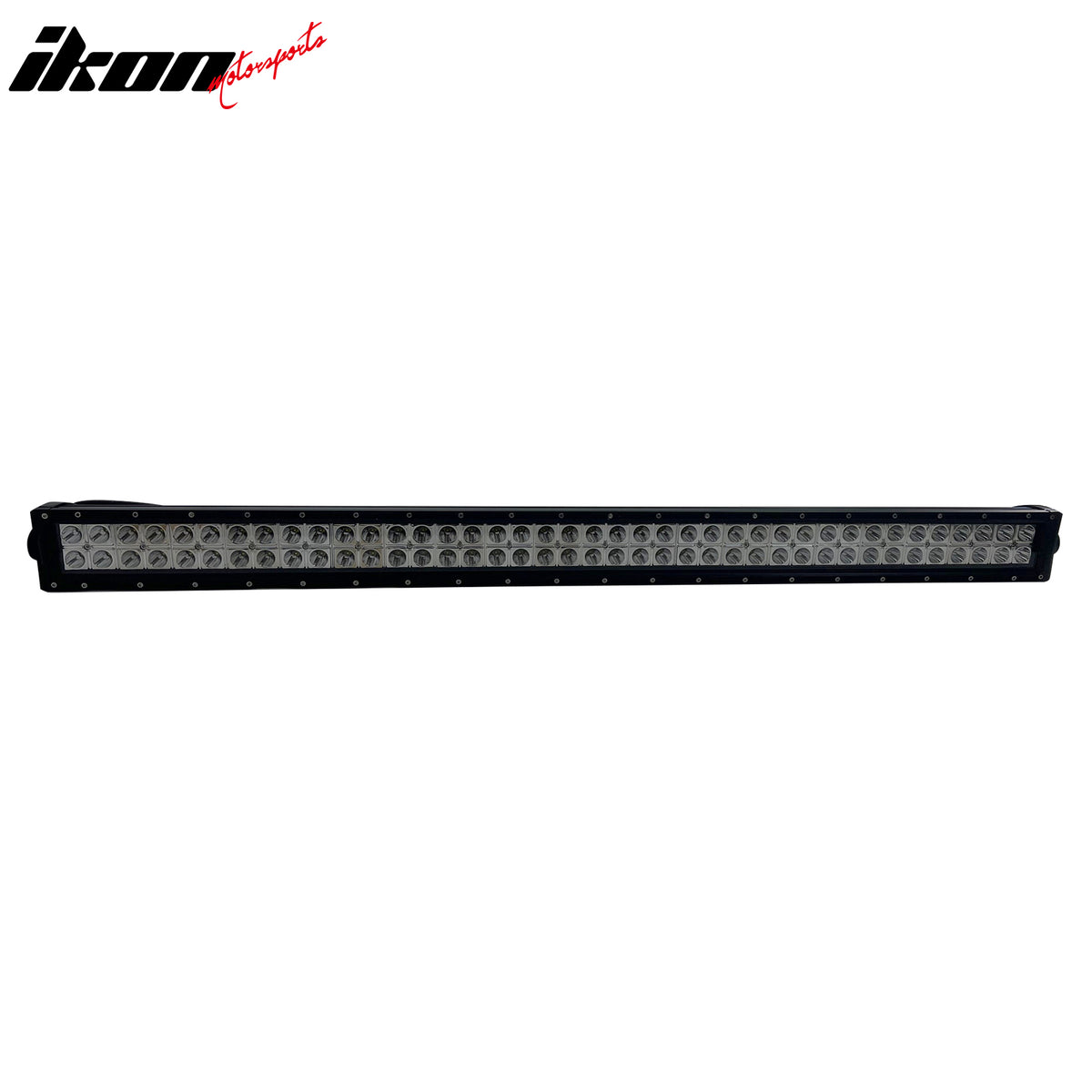 IKON MOTORSPORTS LED Light Bar, Compatible with Universal, Aluminum Black 41" 240W 80 LED Light Bar Truck SUV ATV Jeep Offroad Driving (30 Degree Flood, 2 Rows, S1 Side Mount Rivets)