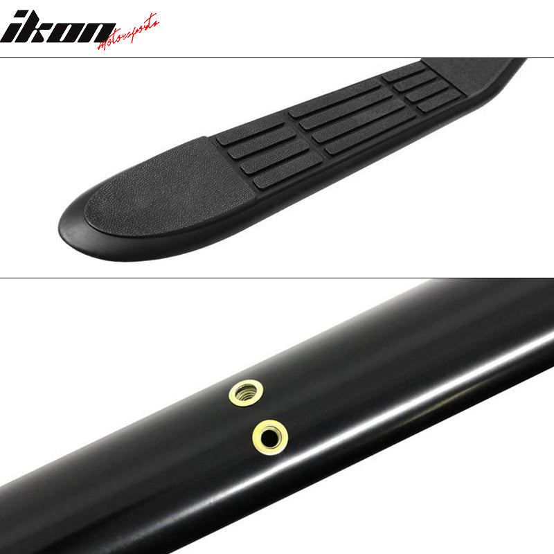 Fits 06-14 Honda Ridgeline 3" Black Driver Passenger Side Step Bar Running Board