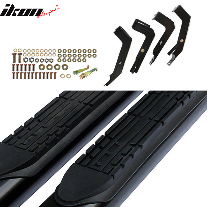 Fits 07-21 Toyota Tundra Extended Cab 4" Oval Side Step Nerf Bar Running Board