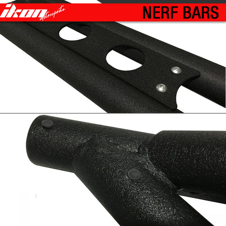 Fits 07-18 Jeep Wrangler Running Board Side Step Nerf Bars