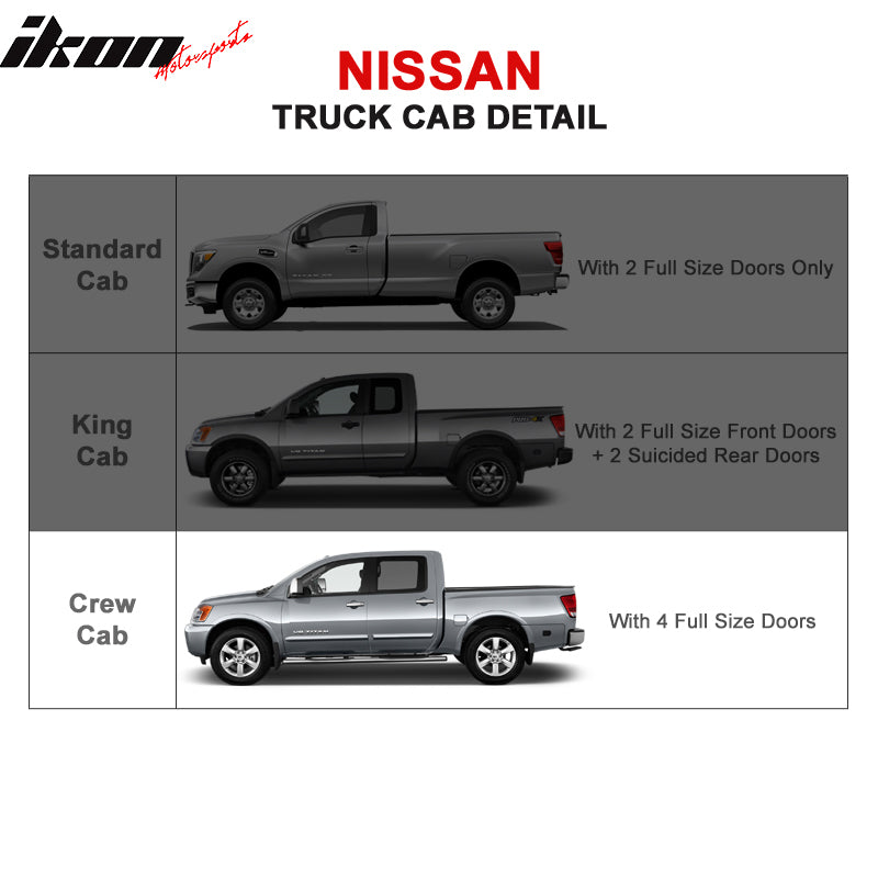 Fits 04-17 Nissan Titan Crew Cab 5 Inch Black Nerf Bars Side Step Running Boards