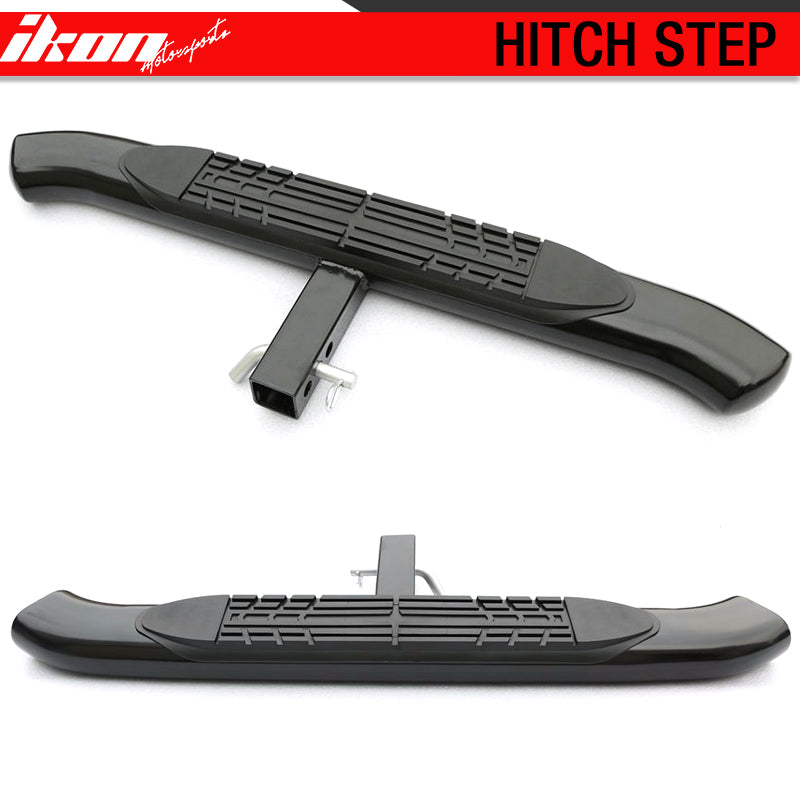 Universal For Cabs 2" Receiver 4" Curved Rear Hitch Step Bumper Bar