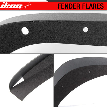 Fits 07-17 Jeep Wrangler JK Fender Flares Flat Style Steel Wheel Cover 4PCS