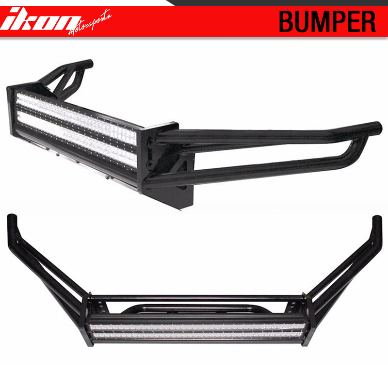 Front Bumper Compatible With 2004-2008 Dodge Ram 1500, Off Road Front Bumper W/ 2 38" Rigid Light Bar by IKON MOTORSPORTS, 2005 2006 2007