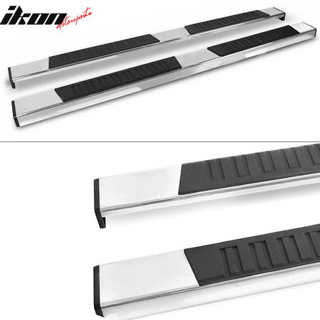 IKON MOTORSPORTS, Running Boards Compatible With 2019-2023 Dodge Ram 1500 Crew Cab Body Only, 2PCS 78" Side Step Bars Nerf Bars Mirror Polished & Shiny Chrome Stainless Steel