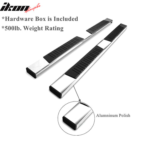 Compatible With 09-14 Ford F150 Super Cab 76" Chrome Nerf Bars Side Step Running Boards By IKON MOTORSPORTS