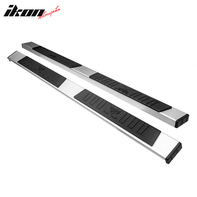 IKON MOTORSPORTS, Running Boards Compatible With 2004-2008 Ford F-150 Super Crew Cab, 2PCS 78" Chrome Side Step Bars Side Rails, 2005 2006 2007