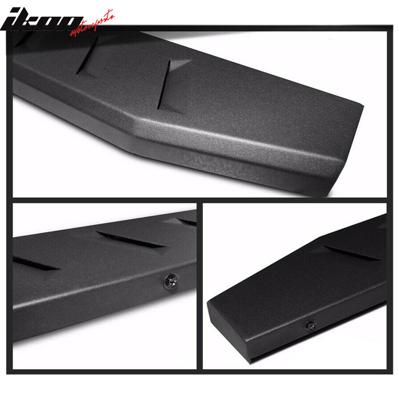 Fits 07-18 Chevy Silverado GMC Sierra Crew Cab Black 5" Running Board Side Steps