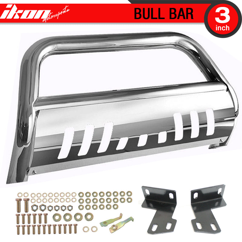 Bull Bar Compatible With 2015-2017 Chevy Colorado, SS Front Bumper Grille Guard by IKON MOTORSPORTS, 2016