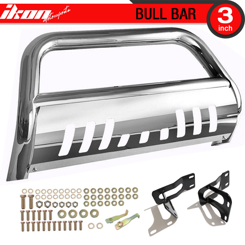 Bull Bar Compatible With 2011-2016 Ford Super Duty F250 F350 F450 F550, SS Grill Guard Front Bumper by IKON MOTORSPORTS, 2012 2013 2014 2015