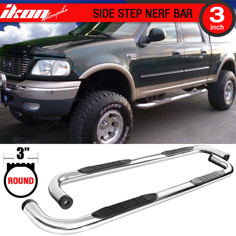 2009-2014 Ford F-150 Super Crew Cab 3'' Running Boards Stainless