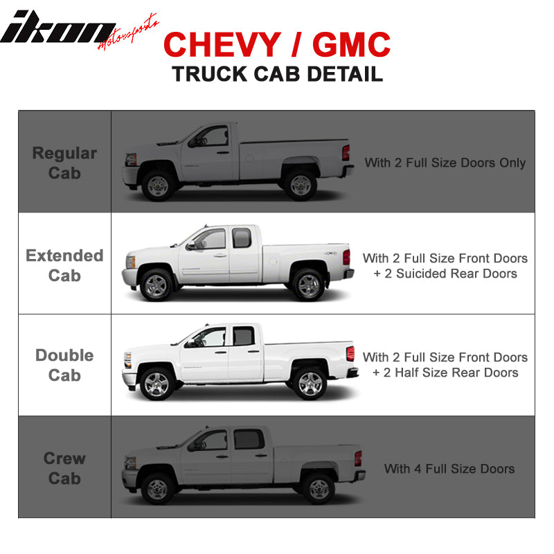 Fits 07-18 Silverado GMC Sierra Extended Cab 5In Stainless Steel Side Step Bars