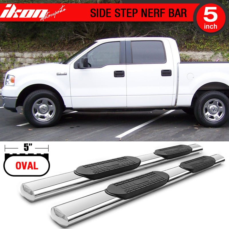 2004-2008 Ford F-150 Crew Cab 5" Running Boards Side Step Nerf Bars