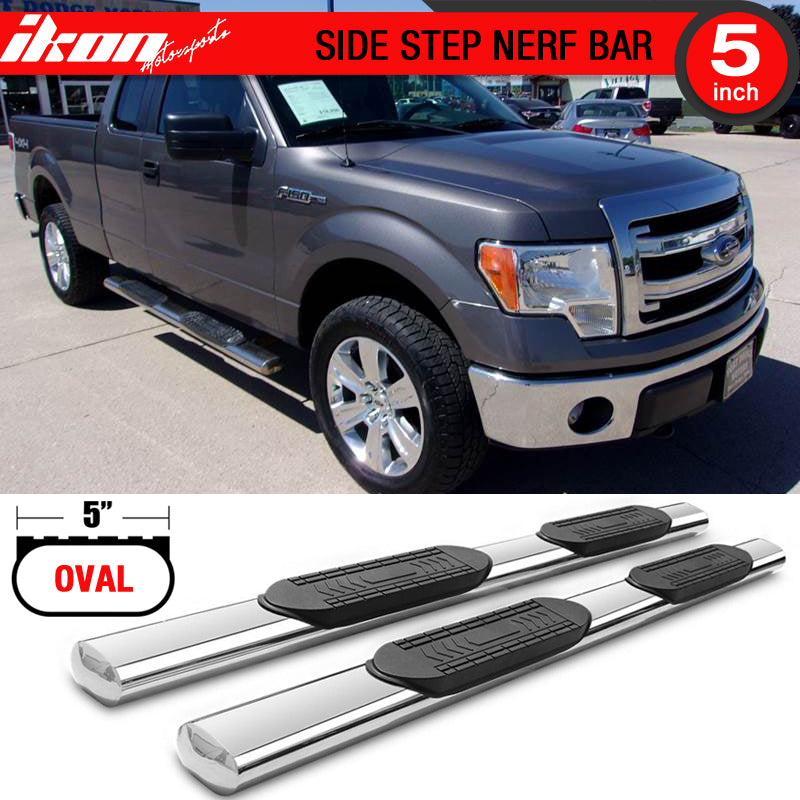 2009-2014 Ford F150 Extended Cab 5'' Running Boards Stainless Steel