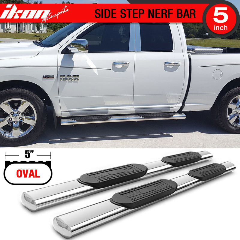 2015-2022 Ford F150 Super Crew Cab 5" Oval Running Board Stainless