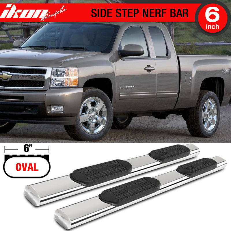 2007-2018 Silverado Sierra Extended Cab 6In Running Board Stainless
