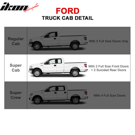 Fits 09-14 Ford F-150 Extended/Super Cab 6" Oval Side Step Bars Running Boards