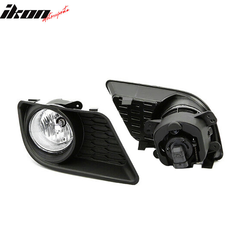 Fits 11-14 Dodge Charger Bumper Assembly Fog Lights w/ Bulbs Clear Lens Ikon Motorsports Fits 11-14 Dodge Charger Bumper Assembly Fog Lights w/ Bulbs Clear Lens Ikon Motorsports