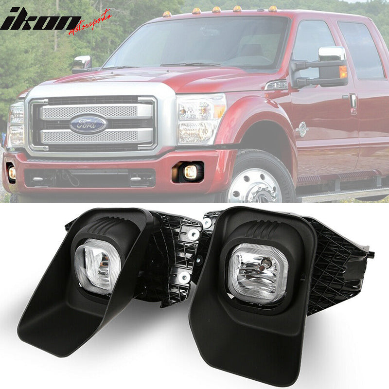 IKON MOTORSPORTS, Foglights Compatible With 2011-2016 Ford F250 F350 ...