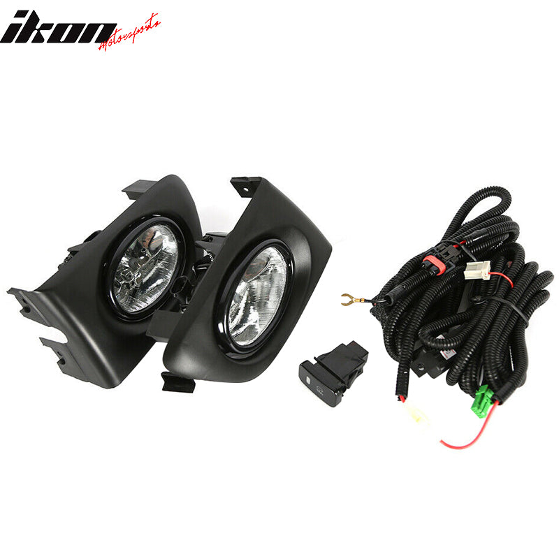 IKON MOTORSPORTS, Fog Lights Compatible With 2004-2005 Honda Civic, Factory  Front Bumper Lamps Clear Lens