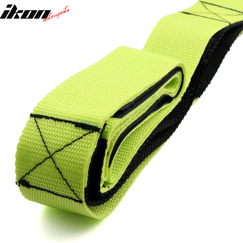 IKON MOTORSPORTS Green&Black Resistance Booty Bands Yoga Strength Belt Rope with Multi-Loop