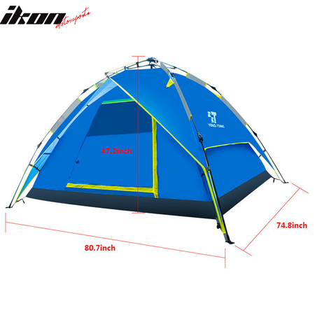 Blue Waterproof Automatic Tent UV Protection For Outdoor Camping Hiking