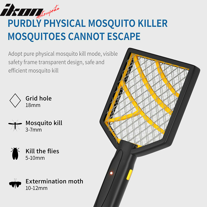 DC Power Electric Racket Mini Mosquito Swatter Fly Pest Insect Bug Zapper Killer