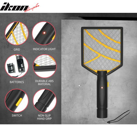 DC Power Electric Racket Mini Mosquito Swatter Fly Pest Insect Bug Zapper Killer