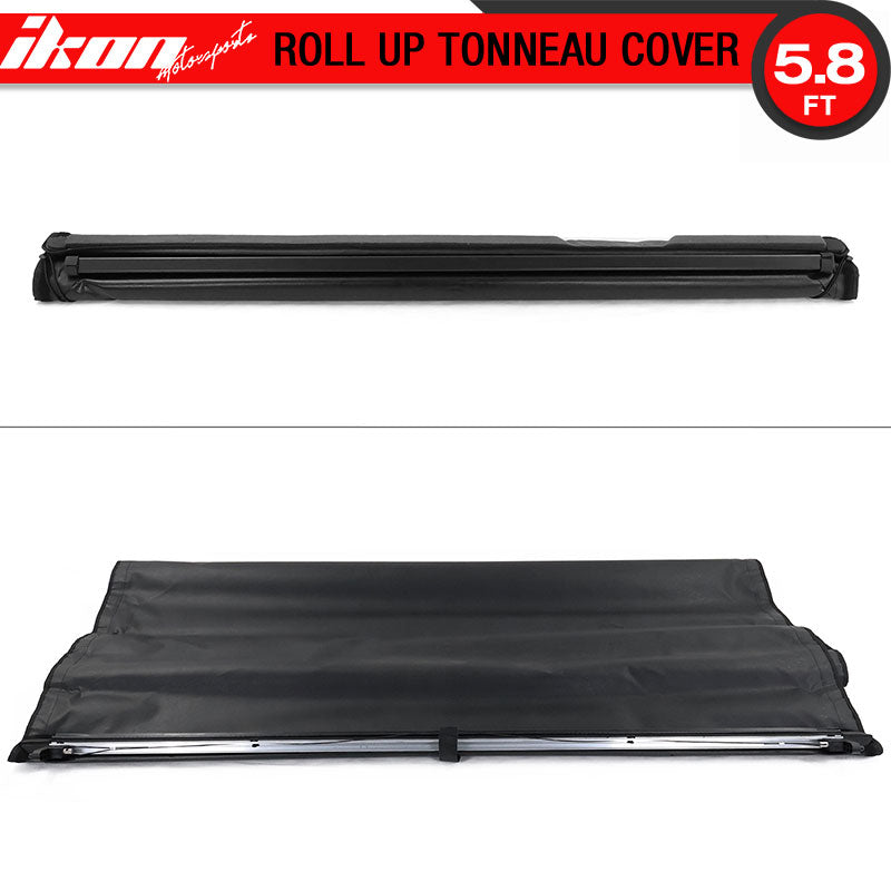 Fits 14-17 Chevy Silverado/GMC Sierra 5.8ft Soft Roll Up Bed Tonneau Cover